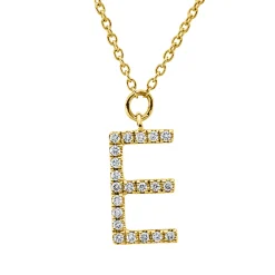 Collier aus 750 Gold Gelbgold 21 Brillanten 0,04ct W-SI L:45cm