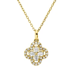 Collier aus 750 Gold Gelbgold 28 Diamanten 0,25ct L:45,7cm