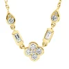 Collier aus 750 Gold Gelbgold 11 Diamanten 0,33ct L:45,7cm
