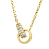 Collier aus 750 Gold Gelbgold 26 Diamanten 0,08ct TW-SI L:45cm
