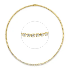 Collier aus 585 Gold Gelbgold 39 Diamanten 1,98ct TW-SI L:40,6cm