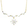 Collier aus 750 Gold Gelbgold 19 Diamanten 0,62ct TW-SI L:42,5cm
