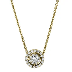 Collier aus 750 Gold Gelbgold 25 Diamanten 0,3ct TW-SI L:45cm