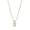 Collier aus 750 Gold Gelbgold 2 Diamanten 0,34ct TW-SI L:45cm