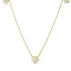Collier aus 750 Gold Gelbgold 15 Diamanten 0,34ct TW-SI L:45cm