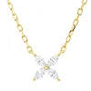 Collier aus 750 Gold Gelbgold 5 Diamanten 0,23ct TW-SI L:45,7cm