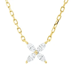 Collier aus 750 Gold Gelbgold 5 Diamanten 0,23ct TW-SI L:45,7cm