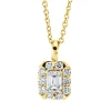 Collier aus 750 Gold Gelbgold 11 Diamanten 0,53ct TW-SI L:45,7cm