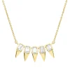 Collier aus 750 Gold Gelbgold 5 Diamanten 0,71ct TW-SI L:45cm Zarge