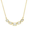 Collier aus 750 Gold Gelbgold 5 Diamanten 0,79ct TW-SI L:45cm Zarge