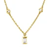 Collier aus 750 Gold Gelbgold 9 Diamanten 0,53ct W-SI L:45cm