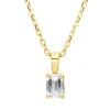 Collier aus 750 Gold Gelbgold Diamant Smaragd-Schliff 0,2ct TW-SI 4er-Krappe