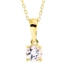 Collier aus 750 Gold Gelbgold Morganit 0,21ct rosa L:45cm 4er-Krappe