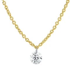 Collier aus 750 Gold gelb/weiß Brillant 0,15ct TW-SI L:45cm