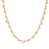 Collier aus 750 Gold gelb/weiß 3 Brillanten 0,16ct TW-PI L:40cm Zarge