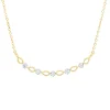 Collier aus 750 Gold gelb/weiß 5 Brillanten 0,05ct TW-SI L:45cm