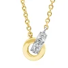 Collier aus 750 Gold gelb/weiß 11 Brillanten 0,05ct TW-SI L:43cm