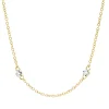 Collier aus 750 Gold gelb/weiß 80 Brillanten 0,21ct TW-SI L:45,7cm