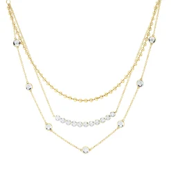 Collier aus 585 Gold gelb/weiß 18 Brillanten 1,03ct TW-SI L:47cm
