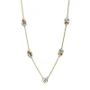 Collier aus 750 Gold gelb/weiß 55 Brillanten 0,23ct W-SI L:42cm