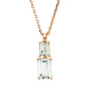 Collier aus 750 Gold Rotgold 2 Amethyste 0,89ct grün L:45cm 4er-Krappe