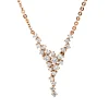 Collier aus 750 Gold Rotgold 23 Brillanten 0,4ct I-SI L:45,7cm