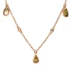 Collier aus 750 Gold Rotgold 6 Brillanten 0,07ct I-SI/PI L:45,7cm