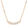 Collier aus 750 Gold Rotgold 5 Brillanten 0,1ct TW-SI L:45cm