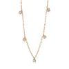 Collier aus 750 Gold Rotgold 5 Brillanten 0,36ct TW-SI L:41cm