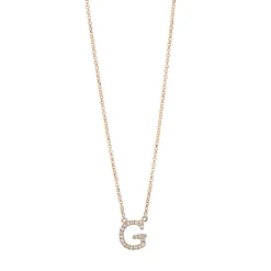 Collier aus 750 Gold Rotgold 20 Brillanten 0,08ct TW-SI L:43,2cm