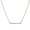 Collier aus 750 Gold Rotgold 13 Brillanten 0,06ct TW-VSI/SI L:46cm
