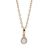 Collier aus 585 Gold Rotgold 14 Diamanten 0,13ct L:45,7cm