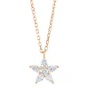 Collier aus 750 Gold Rotgold 6 Diamanten 0,29ct L:45,7cm