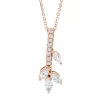 Collier aus 750 Gold Rotgold 12 Diamanten 0,34ct L:45,7cm