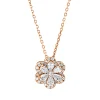 Collier aus 750 Gold Rotgold 37 Diamanten 0,37ct TW-SI L:45cm