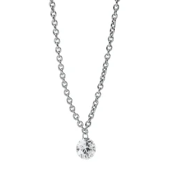 Collier aus 750 Gold Weißgold Brillant 0,15ct TW-SI L:45cm
