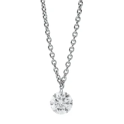 Collier aus 750 Gold Weißgold Brillant 0,25ct TW-SI L:45cm