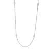Collier aus 750 Gold Weißgold 7 Brillanten 0,21ct TTLB-SI L:43,2cm Zarge