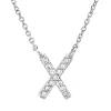 Collier aus 750 Gold Weißgold 13 Brillanten 0,05ct TW-PI L:42cm