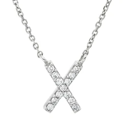 Collier aus 750 Gold Weißgold 13 Brillanten 0,05ct TW-PI L:42cm