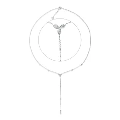 Collier aus 750 Gold Weißgold 16 Brillanten 0,29ct TW-SI L:49,7cm
