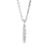 Collier aus 750 Gold Weißgold 7 Brillanten 0,03ct TW-SI L:45cm