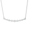 Collier aus 750 Gold Weißgold 9 Brillanten 0,25ct TW-SI L:45,7cm