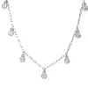 Collier aus 585 Gold Weißgold 7 Brillanten 0,29ct TW-SI L:45,7cm