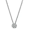 Collier aus 750 Gold Weißgold 7 Brillanten 0,26ct TW-SI L:42cm
