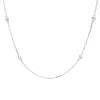 Collier aus 750 Gold Weißgold 8 Brillanten 0,29ct TW-SI L:45,7cm