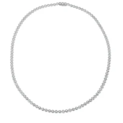 Collier aus 750 Gold Weißgold 114 Brillanten 3,44ct TW-SI L:45,7cm
