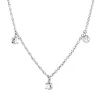 Collier aus 750 Gold Weißgold 7 Brillanten 0,49ct TW-SI L:45cm
