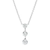 Collier aus 750 Gold Weißgold 3 Brillanten 0,23ct TW-SI L:45,7cm