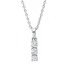 Collier aus 750 Gold Weißgold 3 Brillanten 0,11ct TW-SI L:45cm